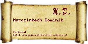 Marczinkech Dominik névjegykártya